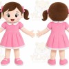 Pink Dress Girl Mascot Costume