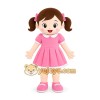 Pink Dress Girl Mascot Costume