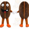 Brown Coffee Bean Mascot Costume