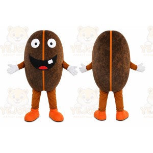 Brown Coffee Bean Mascot Costume