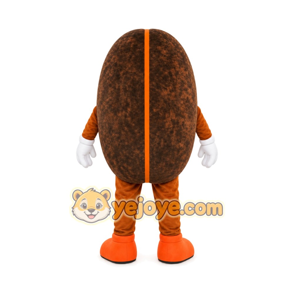 Brown Coffee Bean Mascot Costume Brown Coffee Bean Mascot Costume