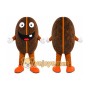 Brown Coffee Bean Mascot Costume