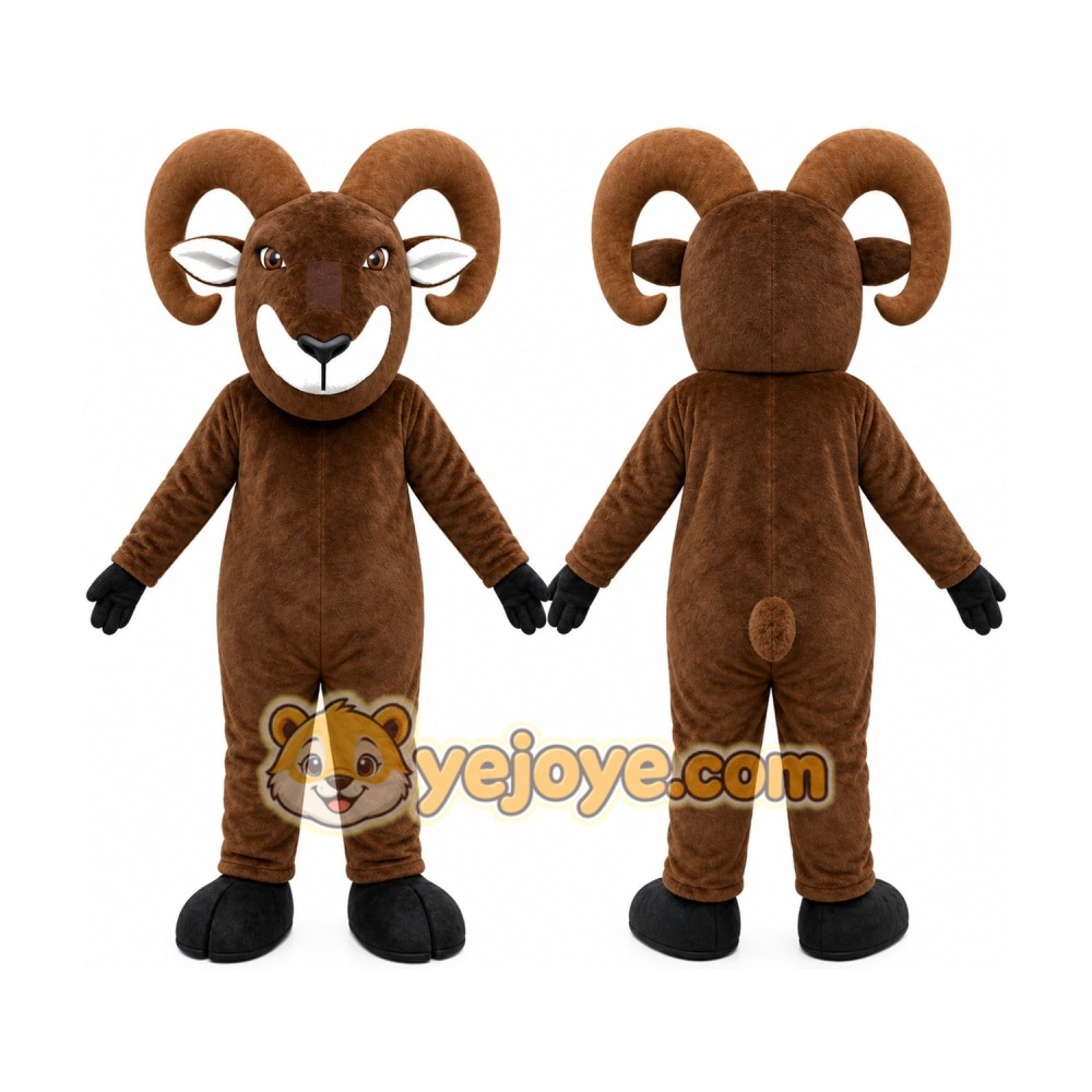 Brown Ram Mascot Costume Brown Ram Mascot Costume