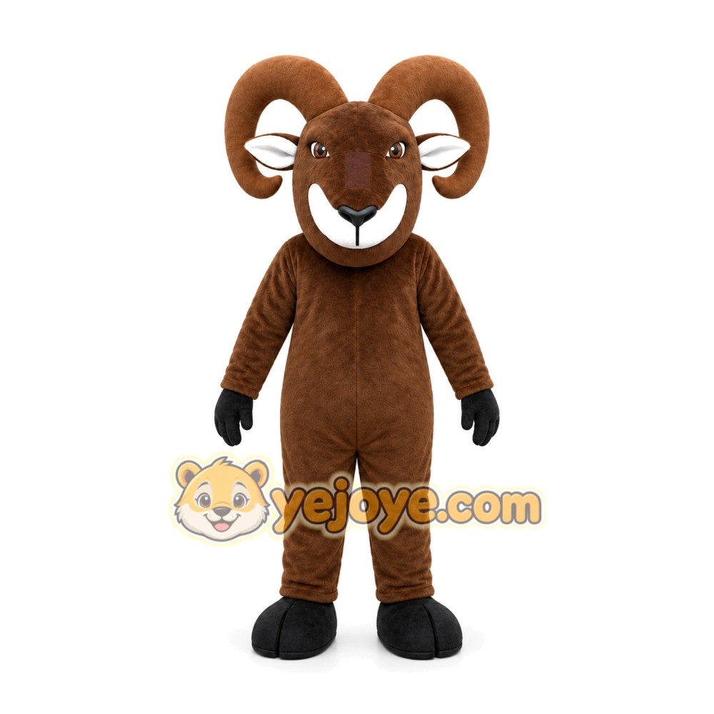 Brown Ram Mascot Costume Brown Ram Mascot Costume