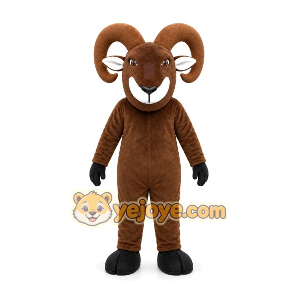 Brown Ram Mascot Costume Brown Ram Mascot Costume
