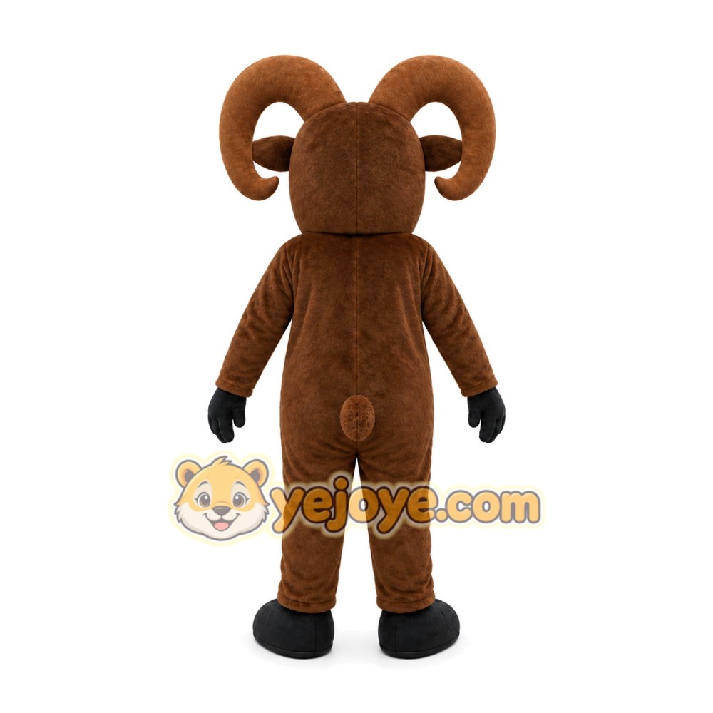Brown Ram Mascot Costume Brown Ram Mascot Costume