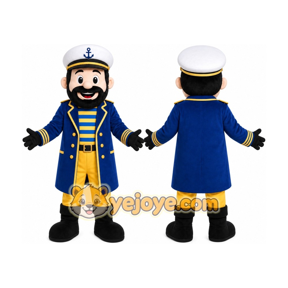 Blue Pirate Mascot Costume Blue Pirate Mascot Costume