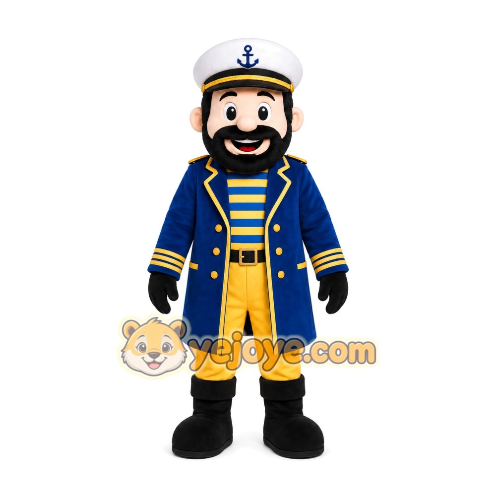 Blue Pirate Mascot Costume Blue Pirate Mascot Costume