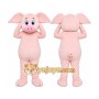 Pink Pig Mascot Costume