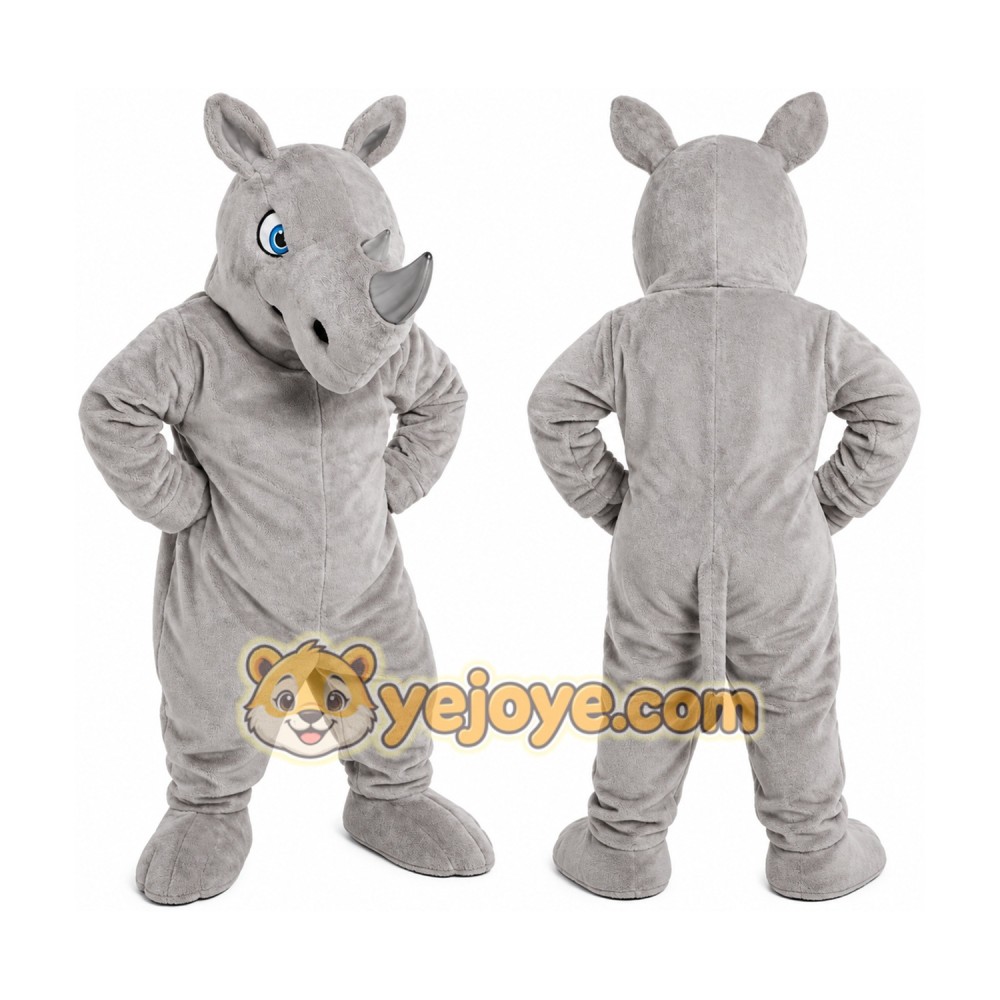 Gray Hippo Mascot Costume Gray Hippo Mascot Costume