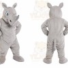 Gray Hippo Mascot Costume