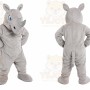 Gray Hippo Mascot Costume