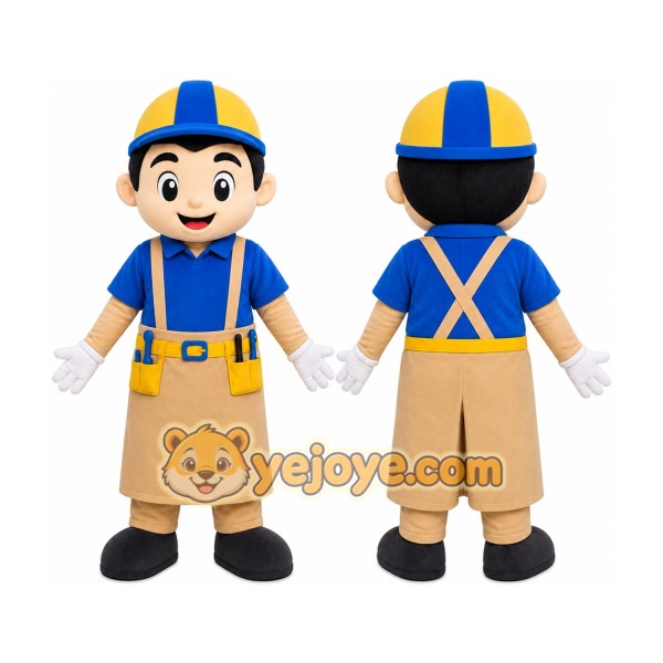 Builder Boy Mascot Costume