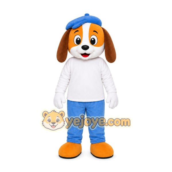 Puppy Blue Cap Mascot Costume Puppy Blue Cap Mascot Costume