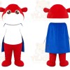 Red White Character Mascot Costume