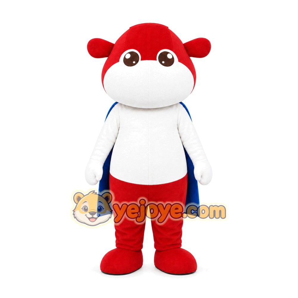 Red White Character Mascot Costume Red White Character Mascot Costume