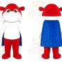 Red White Character Mascot Costume