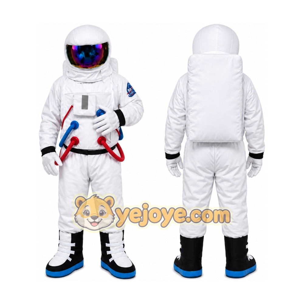 White Astronaut Mascot Costume White Astronaut Mascot Costume