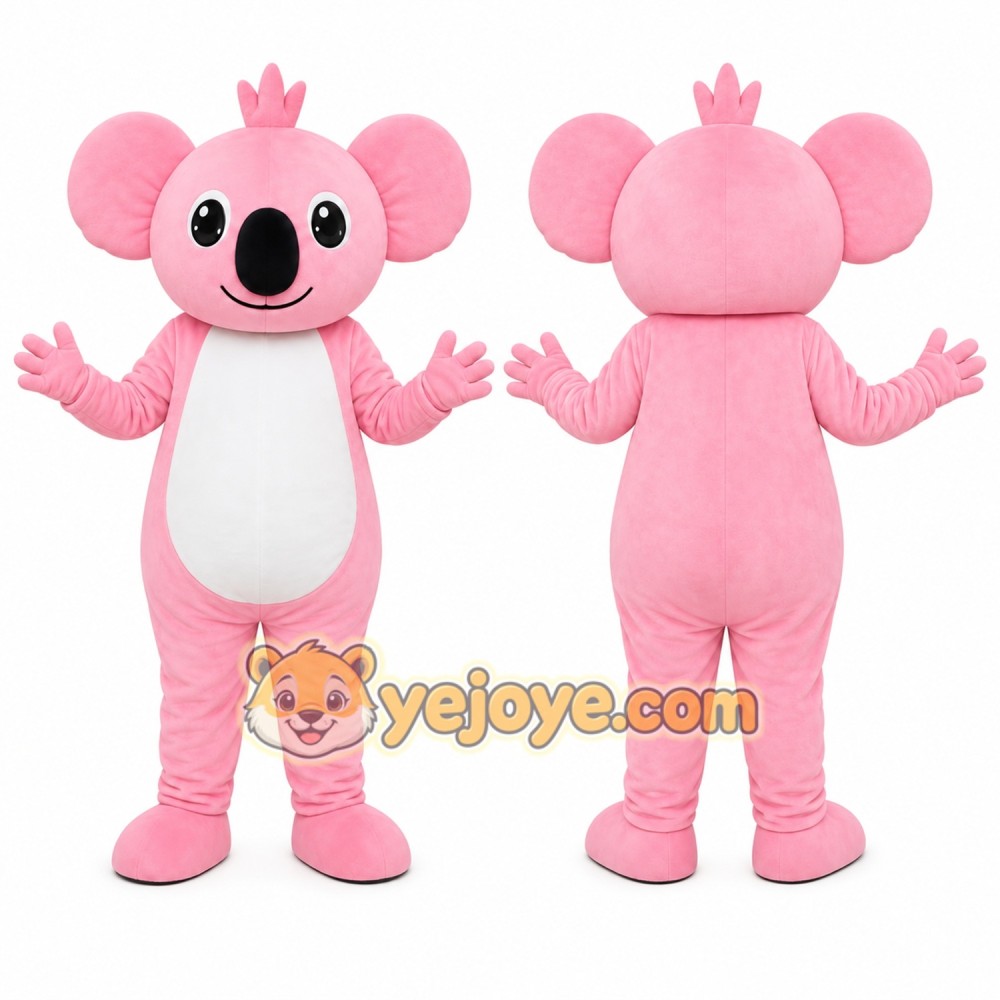 Pink Koala Mascot Costume