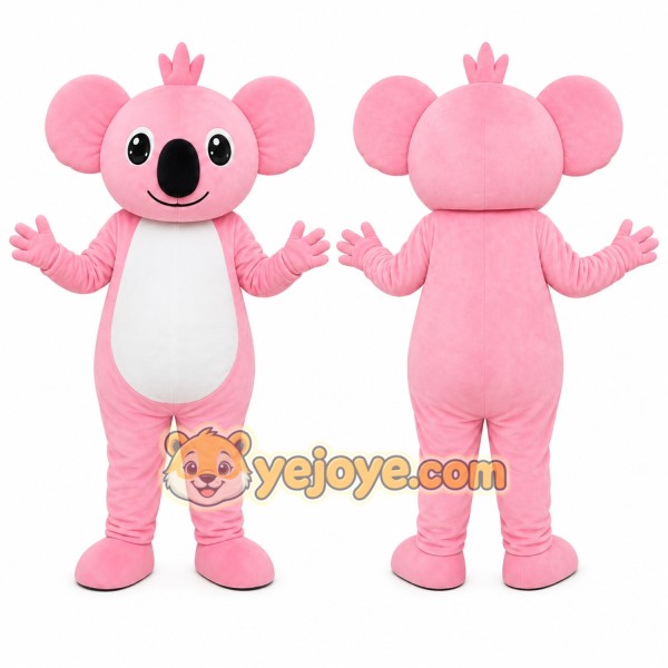 Pink Koala Mascot Costume
