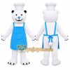 White Bear Apron Mascot Costume White Bear Apron Mascot Costume