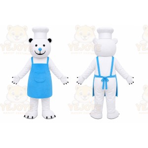 White Bear Apron Mascot Costume