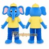 Blue Elephant Cap Mascot Costume Blue Elephant Cap Mascot Costume