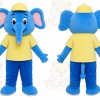 Blue Elephant Cap Mascot Costume