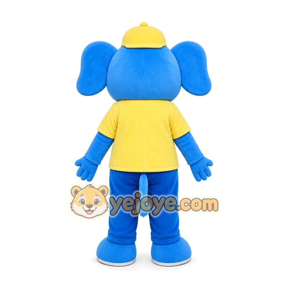 Blue Elephant Cap Mascot Costume Blue Elephant Cap Mascot Costume