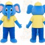 Blue Elephant Cap Mascot Costume
