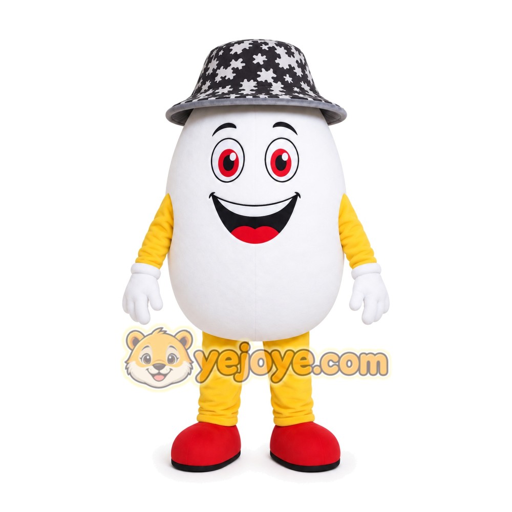 White Bucket Character Mascot Costume White Bucket Character Mascot Costume