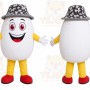White Bucket Character Mascot Costume