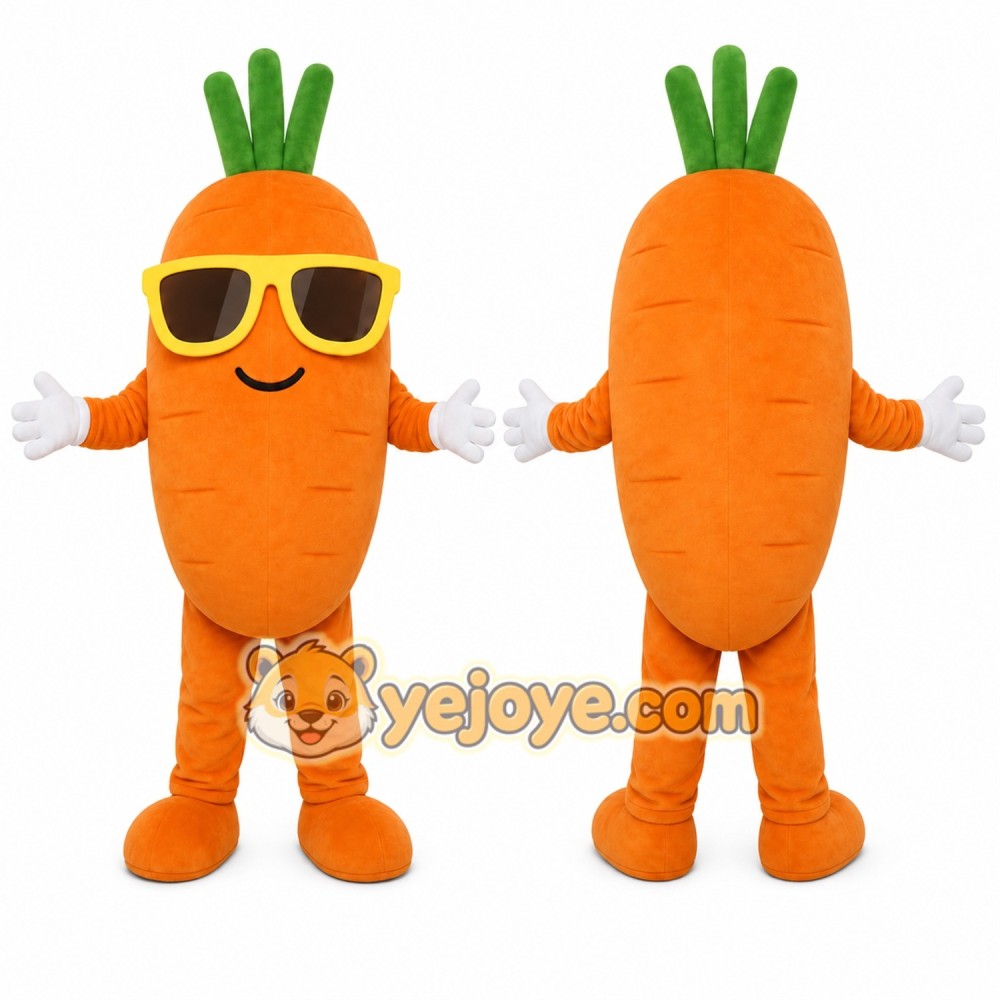 Orange Carrot Mascot Costume Orange Carrot Mascot Costume