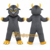 Gray Monster Mascot Costume Gray Monster Mascot Costume