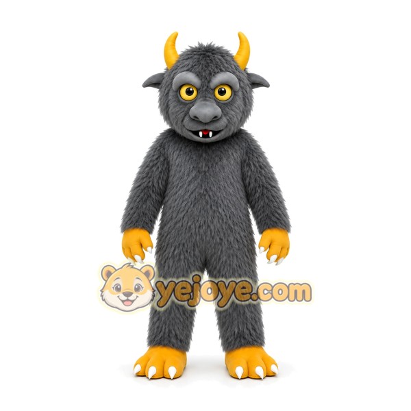 Gray Monster Mascot Costume