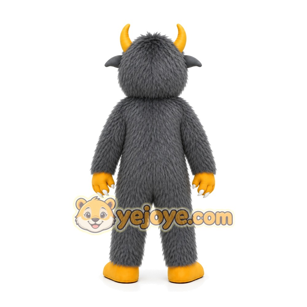 Gray Monster Mascot Costume Gray Monster Mascot Costume