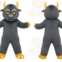 Gray Monster Mascot Costume