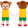 Monkey Green Shorts Mascot Costume