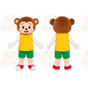 Monkey Green Shorts Mascot Costume