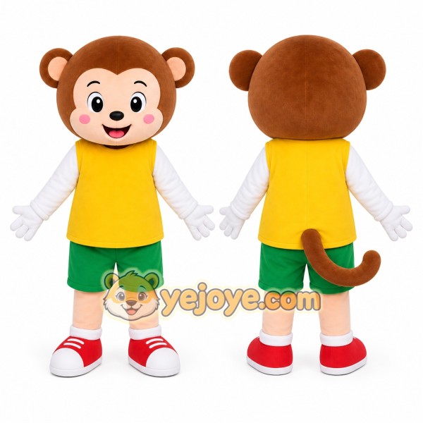 Monkey Green Shorts Mascot Costume
