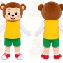 Monkey Green Shorts Mascot Costume