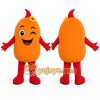 Orange Tube Character Mascot Costume