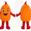 Orange Tube Character Mascot Costume