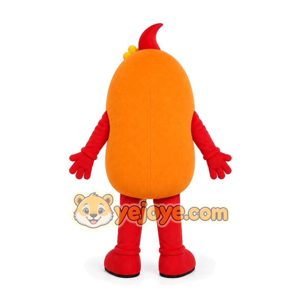 Orange Tube Character Mascot Costume