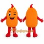 Orange Tube Character Mascot Costume