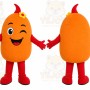 Orange Tube Character Mascot Costume