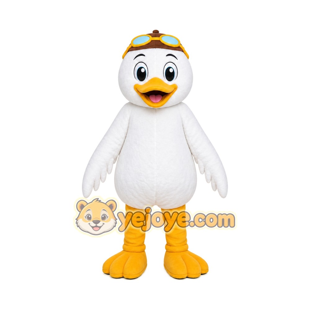 White Duck Mascot Costume White Duck Mascot Costume