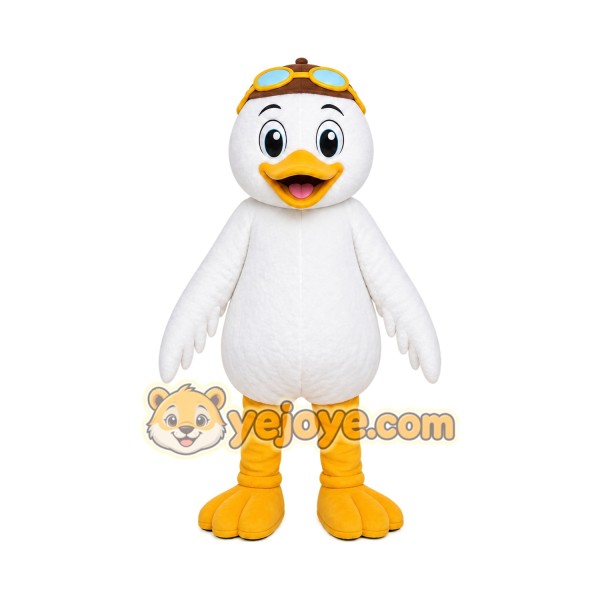 White Duck Mascot Costume White Duck Mascot Costume