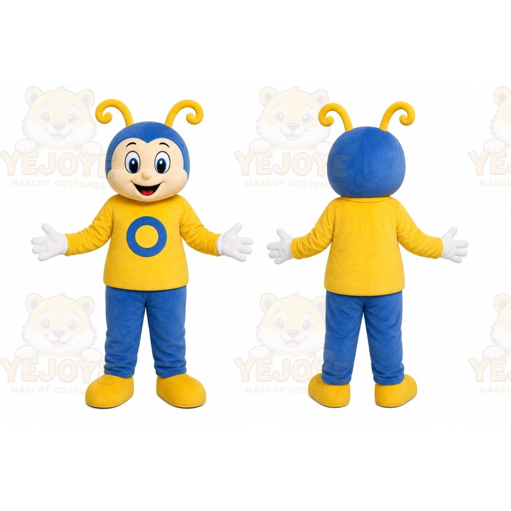Blue Bee Mascot Costume