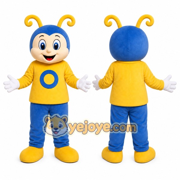 Blue Bee Mascot Costume